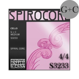 SPIROCORE TUNGSTEN SPIRAL CORE MEDIUM CELLO STRING 4/4 SIZE (G+C SET)
