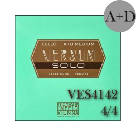 VERSUM SOLO STEEL CORE MEDIUM CELLO STRING 4/4 SIZE (A+D SET)