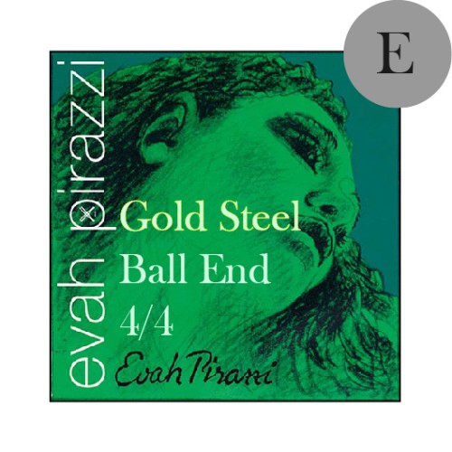 EVAH PIRAZZI GOLD STEEL BALL END 4/4 SIZE (E STRING)