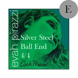 EVAH PIRAZZI SILVER STEEL BALL END 4/4 SIZE (E STRING)