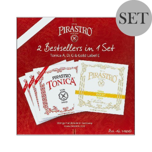 TONICA VIOLIN STRING W/ GOLD E 4/4 SIZE (1 SET)